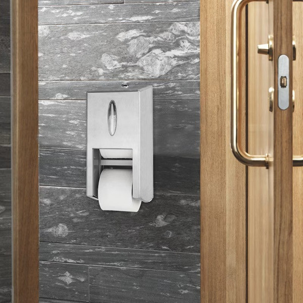 Dispenser för toalettpapper | 2 rullar | Tork T7 OptiServe | rostfritt stål SE200670 - 2