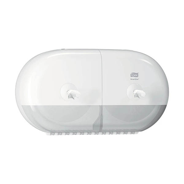 Dispenser för toalettpapper | 2 rullar | Tork T9 SmartOne Twin Mini | vit STO00267 - 1