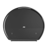 Dispenser för toalettrulle | 1 rulle | Tork T1 Jumbo | svart STO00221