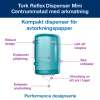 Dispenser för torkrullar | Tork M3 Reflex Mini | turkos STO00200 - 6