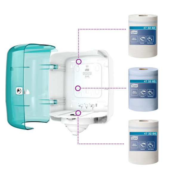 Dispenser för torkrullar | Tork M4 Reflex | turkos STO00202 - 3