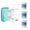 Dispenser för torkrullar | Tork M4 Reflex | turkos STO00202 - 3