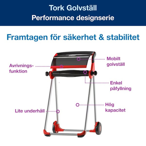 Golvställ för torkpapper | Tork W1 | röd SE200657 - 5