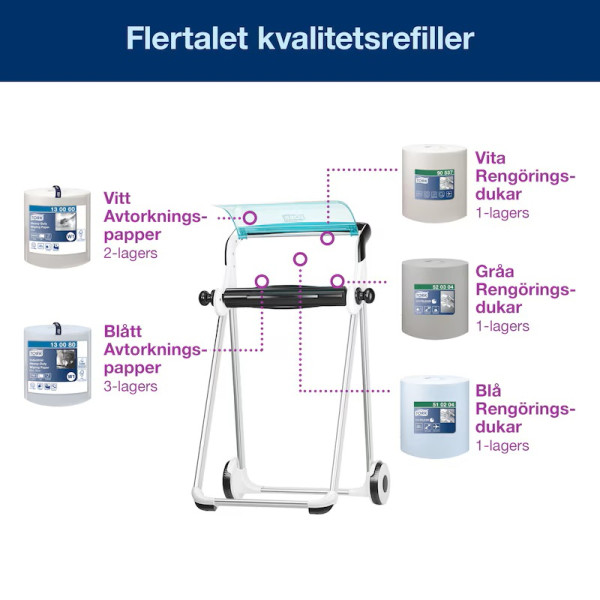 Golvställ för torkpapper | Tork W1 | turkos STO00252 - 6