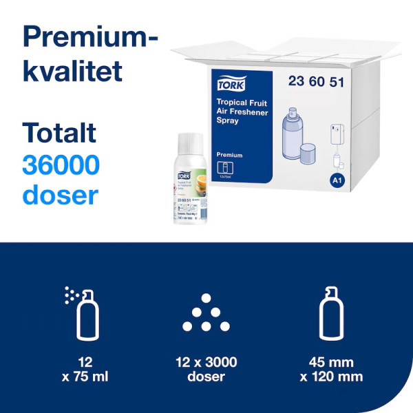 Luktförbättrare 75ml | Tork A1 tropical spray STO00016 - 4