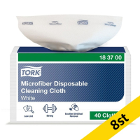 Mikrofiberduk 29,5x34cm | 40/fp | Tork | vit | 8st SE200542