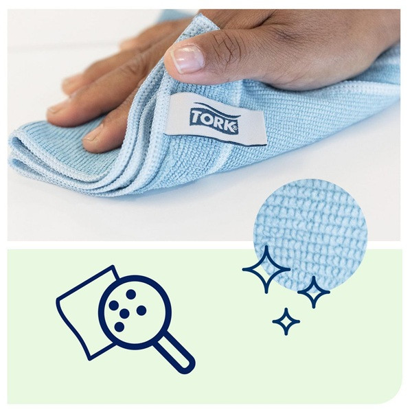 Mikrofiberduk 30,5x30,5cm | 6/fp | Tork | grön SE200537 - 5