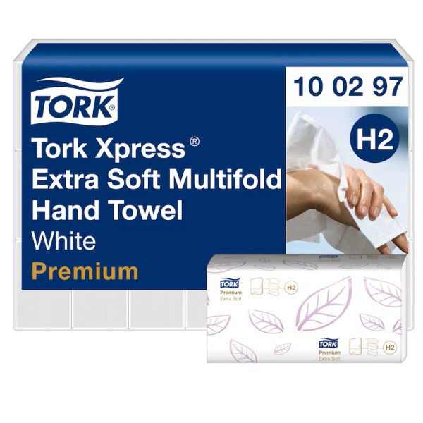 Pappershandduk 100/fp | 2-lag | Tork Pre H2 Xpress | vit | 21st STO00040 - 2