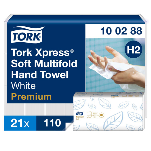 Pappershandduk 110/fp | 2-lag | Tork Pre H2 Xpress | vit | 21st STO00039 - 1