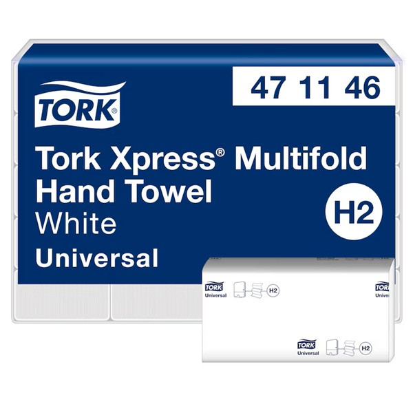 Pappershandduk 190/fp | 2-lag | Tork Uni H2 Xpress | vit | 20st SE200597 - 1