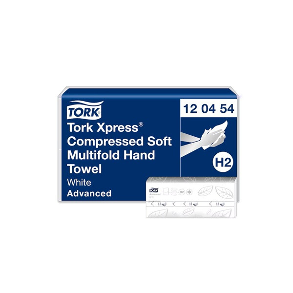 Pappershandduk 200/fp | 2-lag | Tork Adv H2 Xpress Compressed | vit | 12st SE200615 - 1