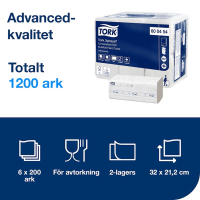 Pappershandduk 200/fp | 2-lag | Tork Adv H2 Xpress Compressed | vit | 6st SE200617