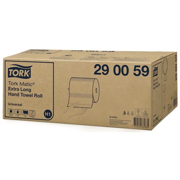 Pappershandduk på rulle 280m | 1-lag | Tork Uni H1 | vit | 6st STO00048 - 2