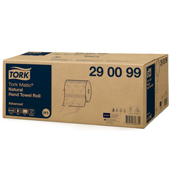 Pappershanduk på rulle 150m | 2-lag | Tork Adv H1 | natur | 6st SE200623 - 2