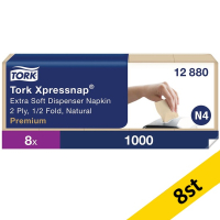 Servetter 1.000/fp | 2-lag | Tork Pre N4 | natur | 8st SE200267