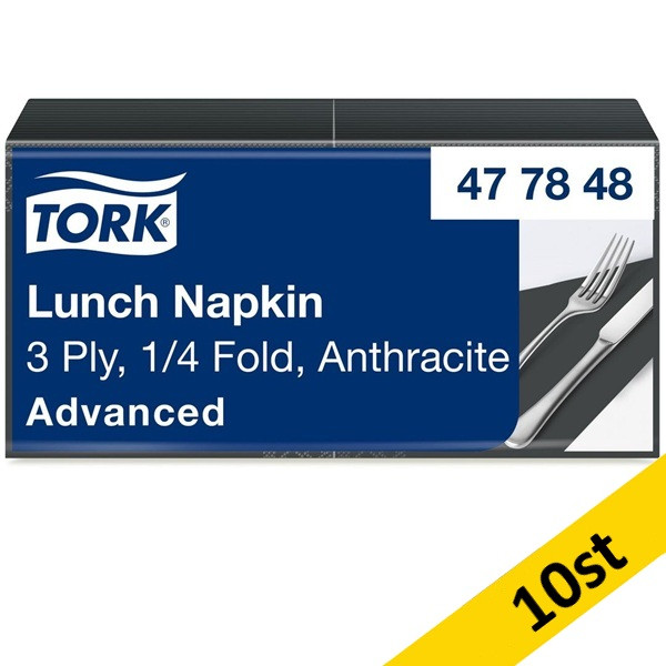 Servetter 150/fp | 3-lag | Tork Lunch | antracit | 10st SE200317 - 1