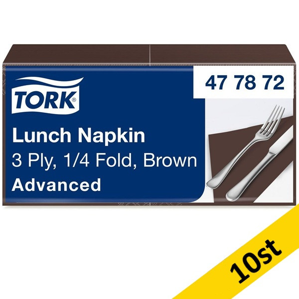 Servetter 150/fp | 3-lag | Tork Lunch | brun | 10st SE200311 - 1