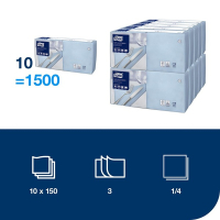Servetter 150/fp | 3-lag | Tork Lunch | ljusblå | 10st SE200293