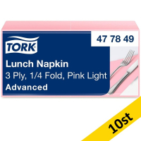 Servetter 150/fp | 3-lag | Tork Lunch | ljusrosa | 10st SE200296