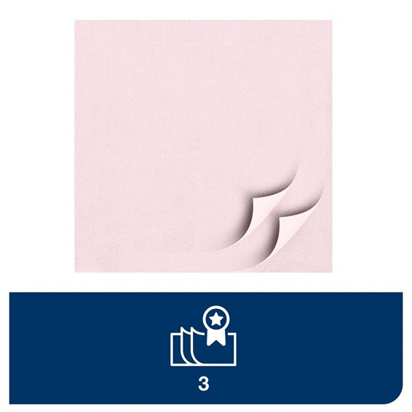 Servetter 150/fp | 3-lag | Tork Lunch | ljusrosa | 10st SE200296 - 3