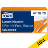 Servetter 150/fp | 3-lag | Tork Lunch | orange | 10st SE200286 - 1