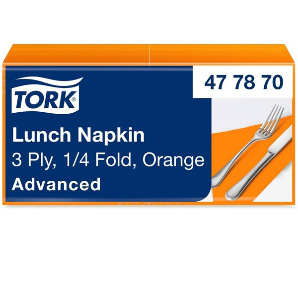 Servetter 150/fp | 3-lag | Tork Lunch | orange SE200285 - 1