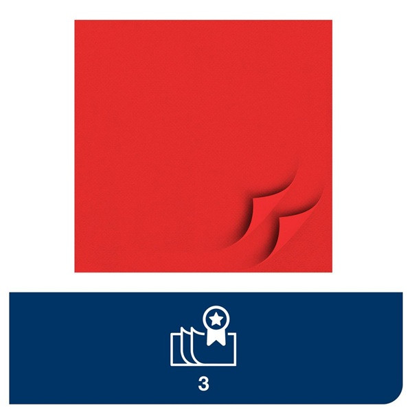 Servetter 150/fp | 3-lag | Tork Lunch | röd SE200283 - 3