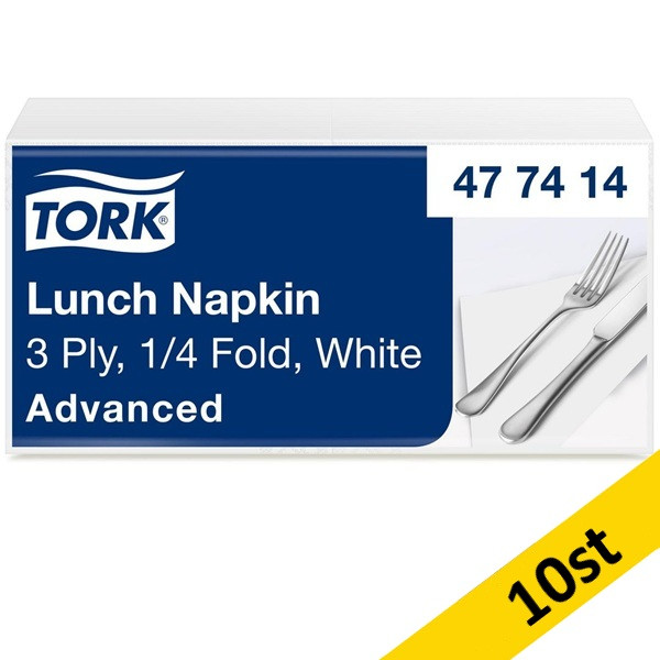 Servetter 150/fp | 3-lag | Tork Lunch | vit | 10st SE200276 - 1