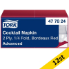 Servetter 200/fp | 2-lag | Tork Cocktail | bordeaux | 12st SE200403 - 1