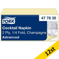 Servetter 200/fp | 2-lag | Tork Cocktail | champagne | 12st SE200415