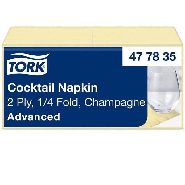 Servetter 200/fp | 2-lag | Tork Cocktail | champagne SE200414 - 1