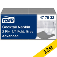 Servetter 200/fp | 2-lag | Tork Cocktail | grå | 12st SE200397