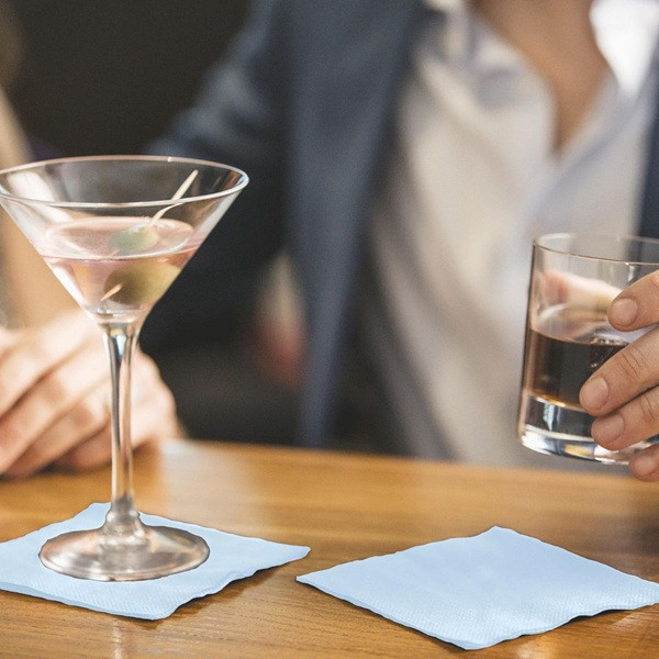 Servetter 200/fp | 2-lag | Tork Cocktail | ljusblå | 12st SE200412 - 4