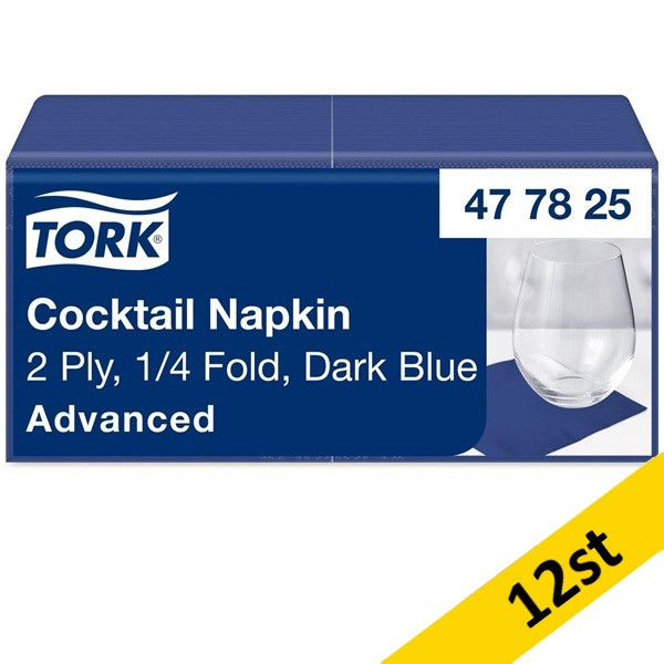 Servetter 200/fp | 2-lag | Tork Cocktail | mörkblå | 12st SE200400 - 1