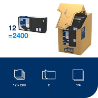 Servetter 200/fp | 2-lag | Tork Cocktail | svart | 12st SE200406