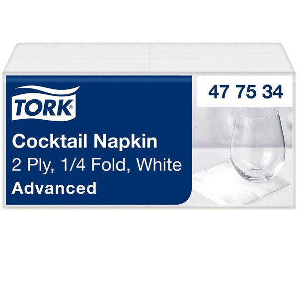 Servetter 200/fp | 2-lag | Tork Cocktail | vit SE200393 - 1