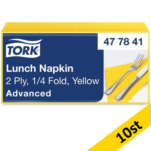 Servetter 200/fp | 2-lag | Tork Lunch | gul | 10st SE200341 - 1