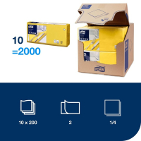 Servetter 200/fp | 2-lag | Tork Lunch | gul | 10st SE200341