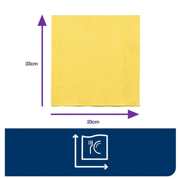 Servetter 200/fp | 2-lag | Tork Lunch | gul SE200340 - 3