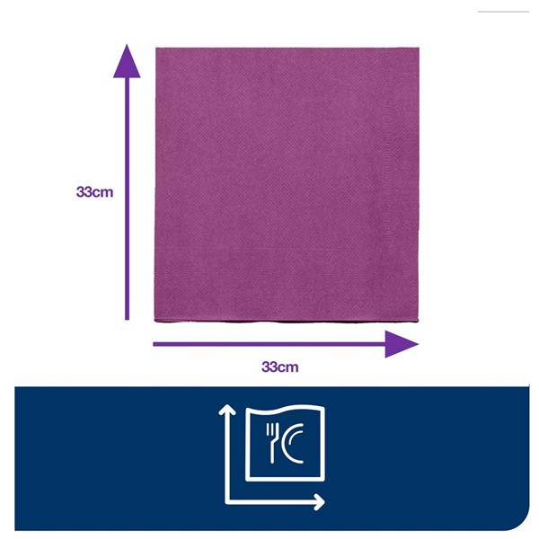 Servetter 200/fp | 2-lag | Tork Lunch | lila | 10st SE200338 - 3