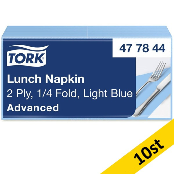 Servetter 200/fp | 2-lag | Tork Lunch | ljusblå | 10st SE200335 - 1