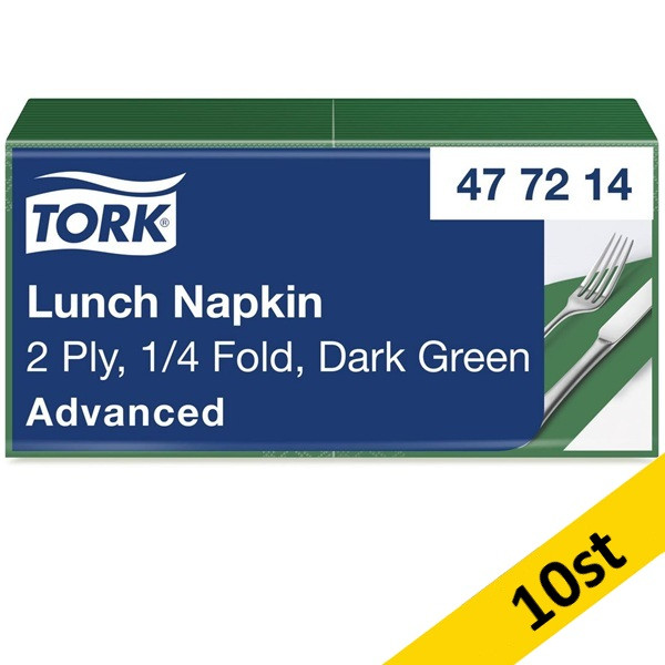Servetter 200/fp | 2-lag | Tork Lunch | mörkgrön | 10st SE200344 - 1