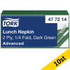 Servetter 200/fp | 2-lag | Tork Lunch | mörkgrön | 10st SE200344 - 1