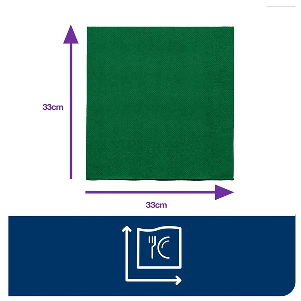 Servetter 200/fp | 2-lag | Tork Lunch | mörkgrön SE200343 - 3