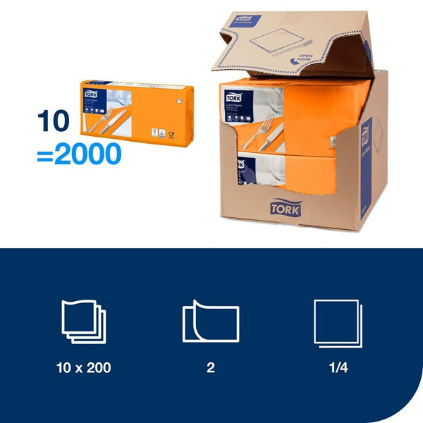 Servetter 200/fp | 2-lag | Tork Lunch | orange SE200325 - 2
