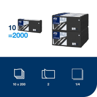 Servetter 200/fp | 2-lag | Tork Lunch | svart | 10st SE200320