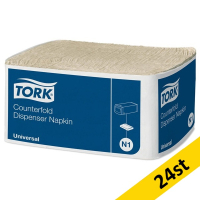 Servetter 300/fp | 1-lag | Tork N1 Counterfold | natur | 24st SE200391