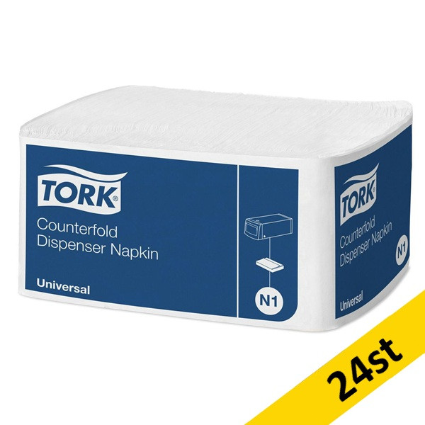 Servetter 300/fp | 1-lag | Tork Uni N1 | vit | 24st SE200258 - 1
