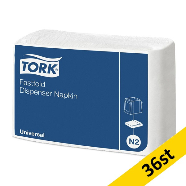 Servetter 300/fp | 1-lag | Tork Uni N2 | vit | 36st SE200253 - 1