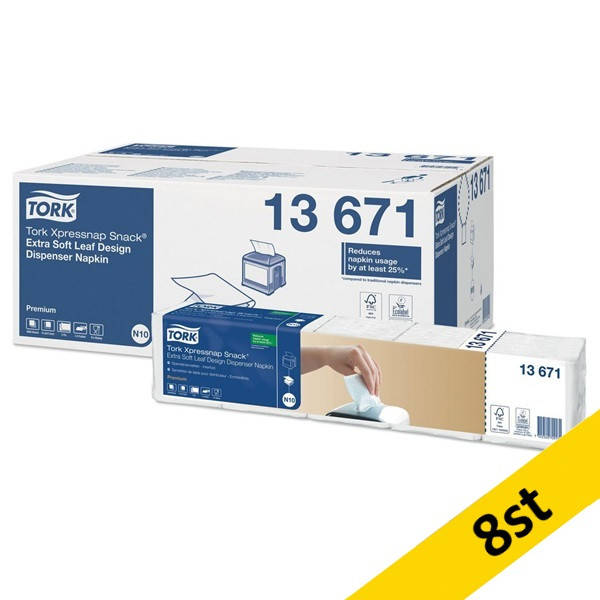 Servetter 500/fp | 2-lag | Tork Pre N10 | vit | 8st SE200273 - 1